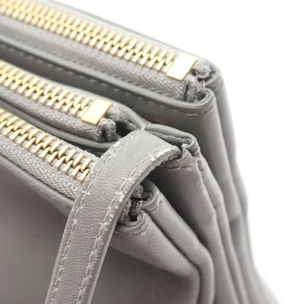 Celine Trio Shoulder Bag Leather Gray - Picture 6 of 8